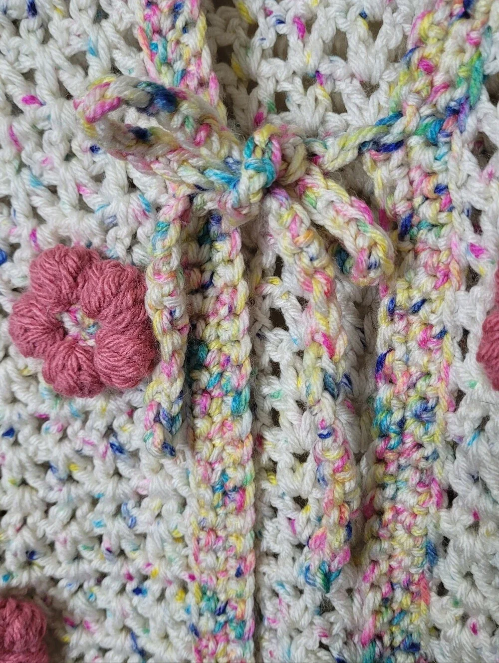 Girls Handmade Crochet Cardigan Sweater